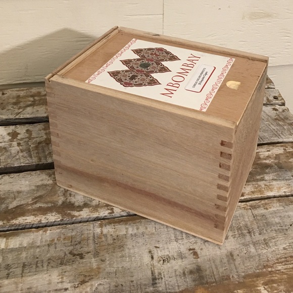 🧳3/$20🧳 MBOMBAY Wood Cigar Box - Picture 3 of 7